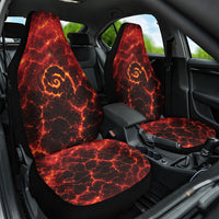 Lava Monster Costume Car Seat Cover Fiery Lava Spiral