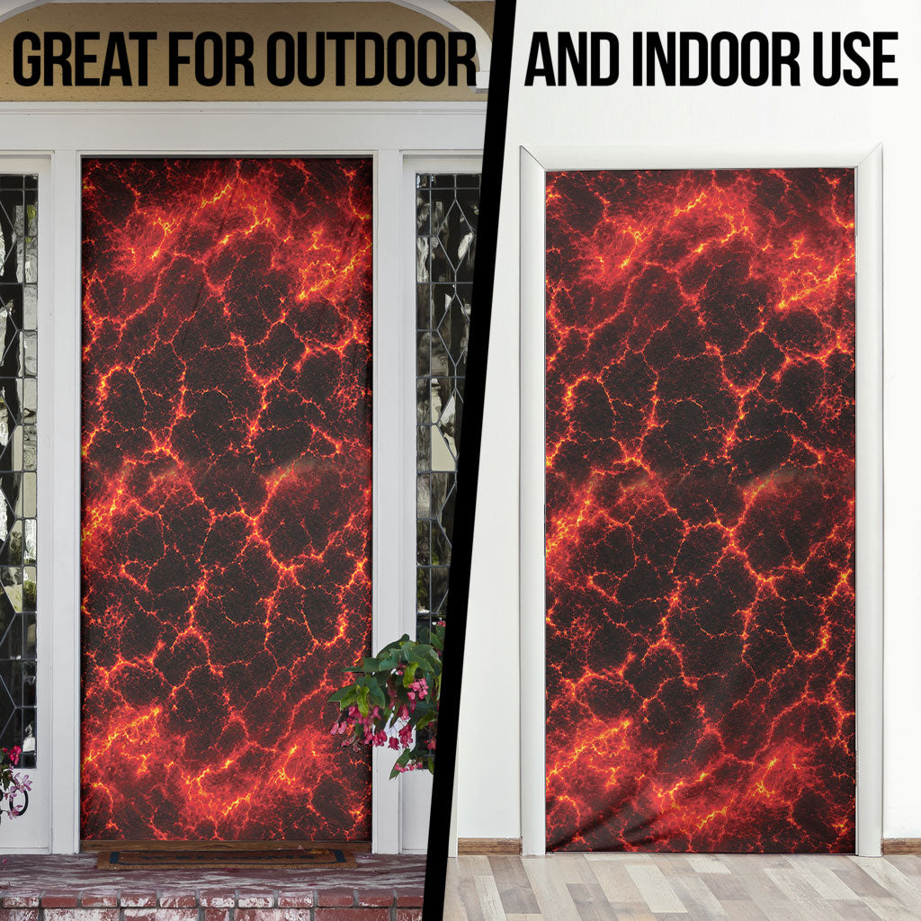 Lava Monster Costume Door Cover Fiery Lava Spiral