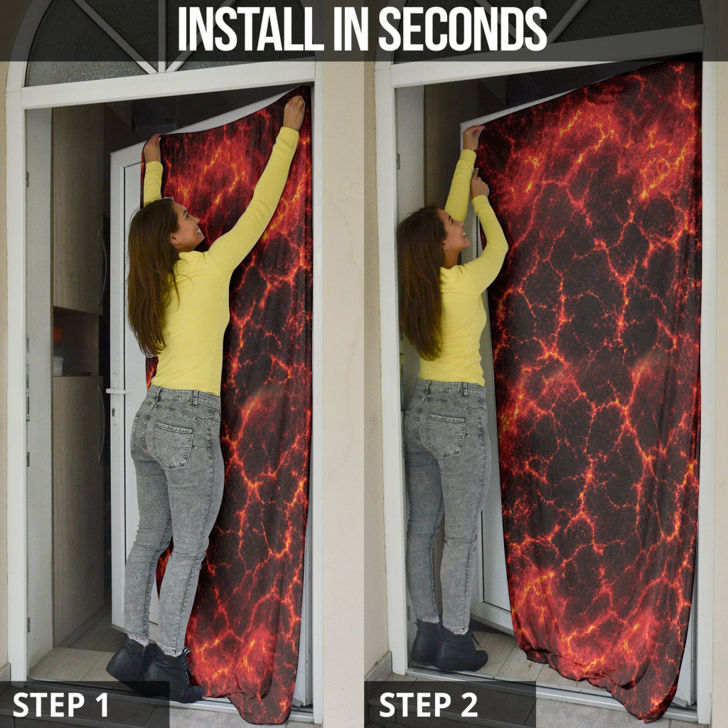 Lava Monster Costume Door Cover Fiery Lava Spiral