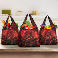 Lava Monster Costume Grocery Bag Fiery Lava Spiral