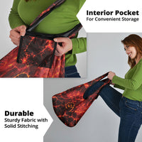 Lava Monster Costume Grocery Bag Fiery Lava Spiral