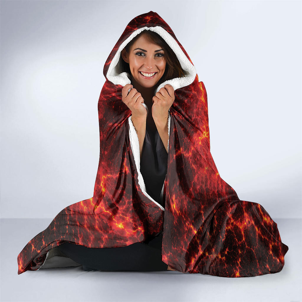Lava Monster Costume Hooded Blanket Fiery Lava Spiral