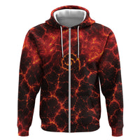 Lava Monster Costume Hoodie Fiery Lava Spiral