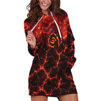 Lava Monster Costume Hoodie Dress Fiery Lava Spiral
