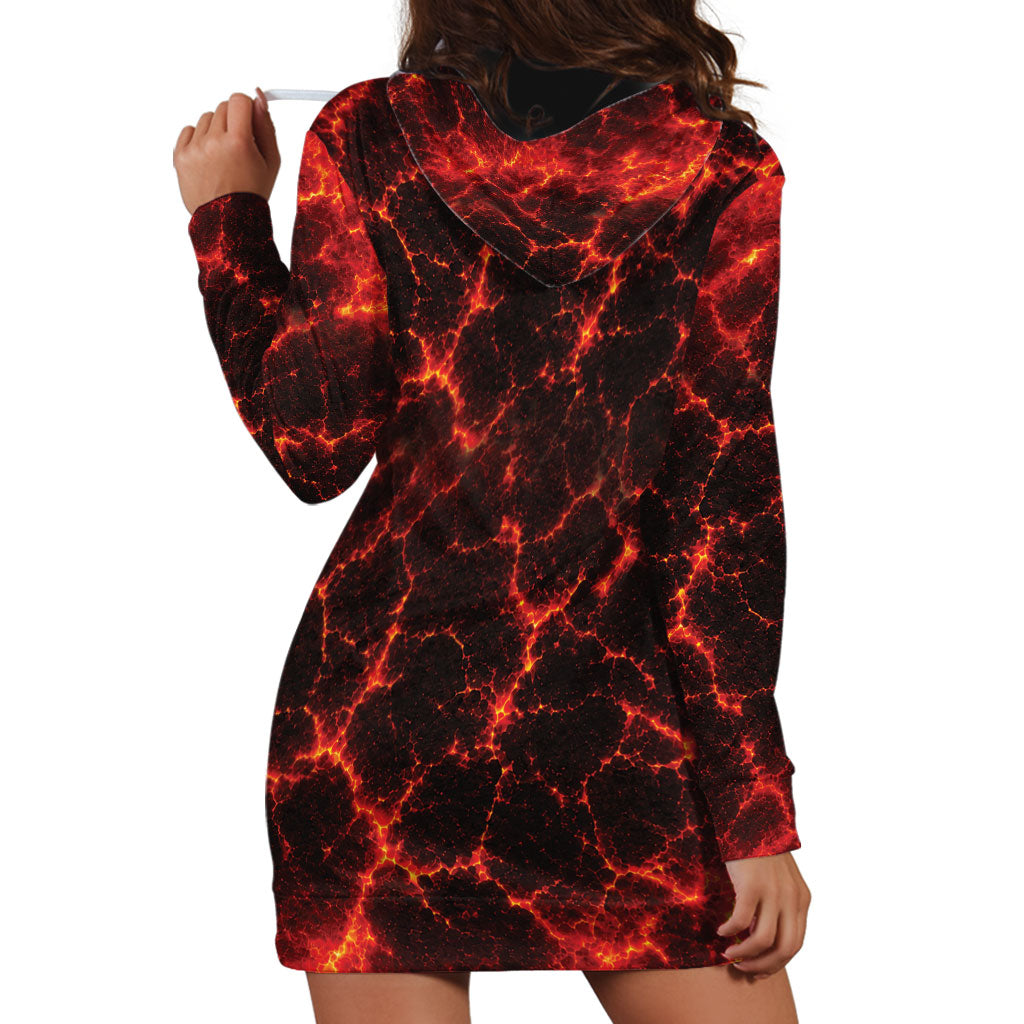 Lava Monster Costume Hoodie Dress Fiery Lava Spiral