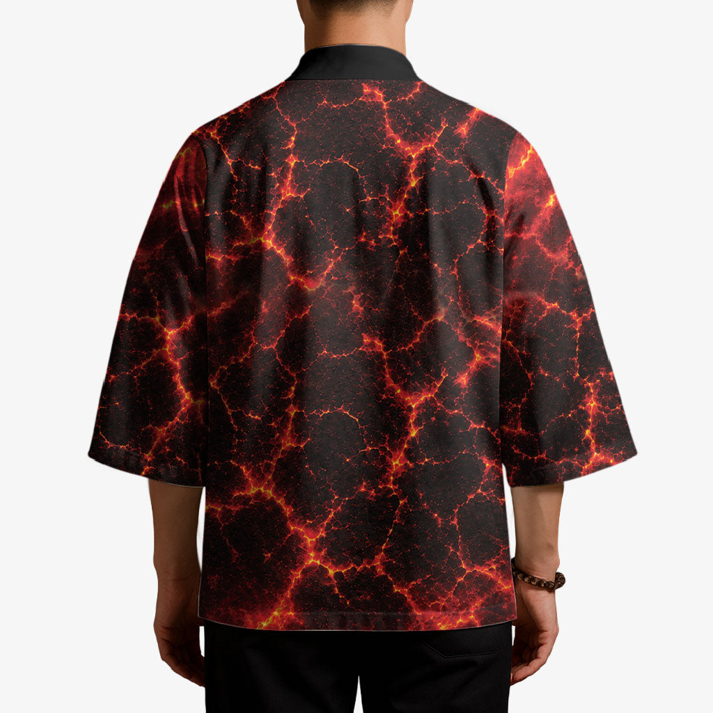 Lava Monster Costume Kimono Fiery Lava Spiral