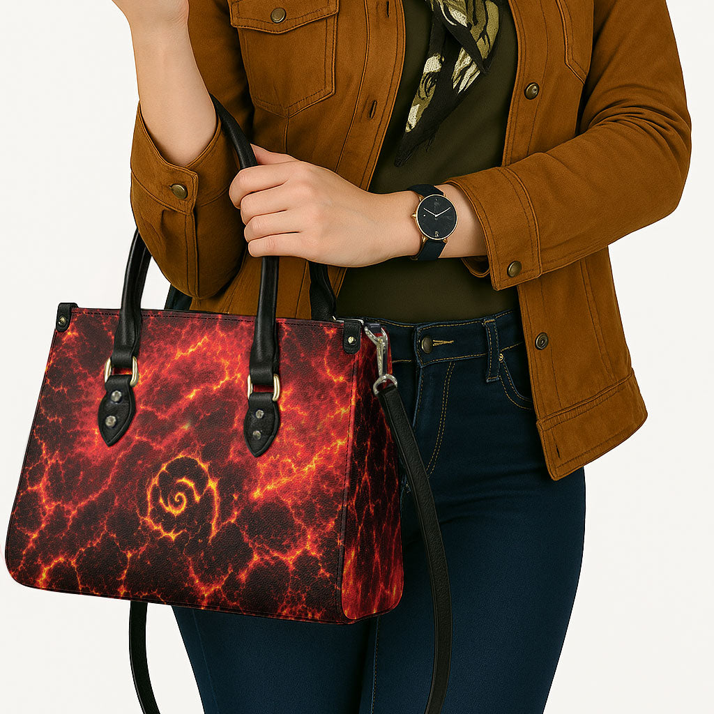 Lava Monster Costume Leather Bag Fiery Lava Spiral