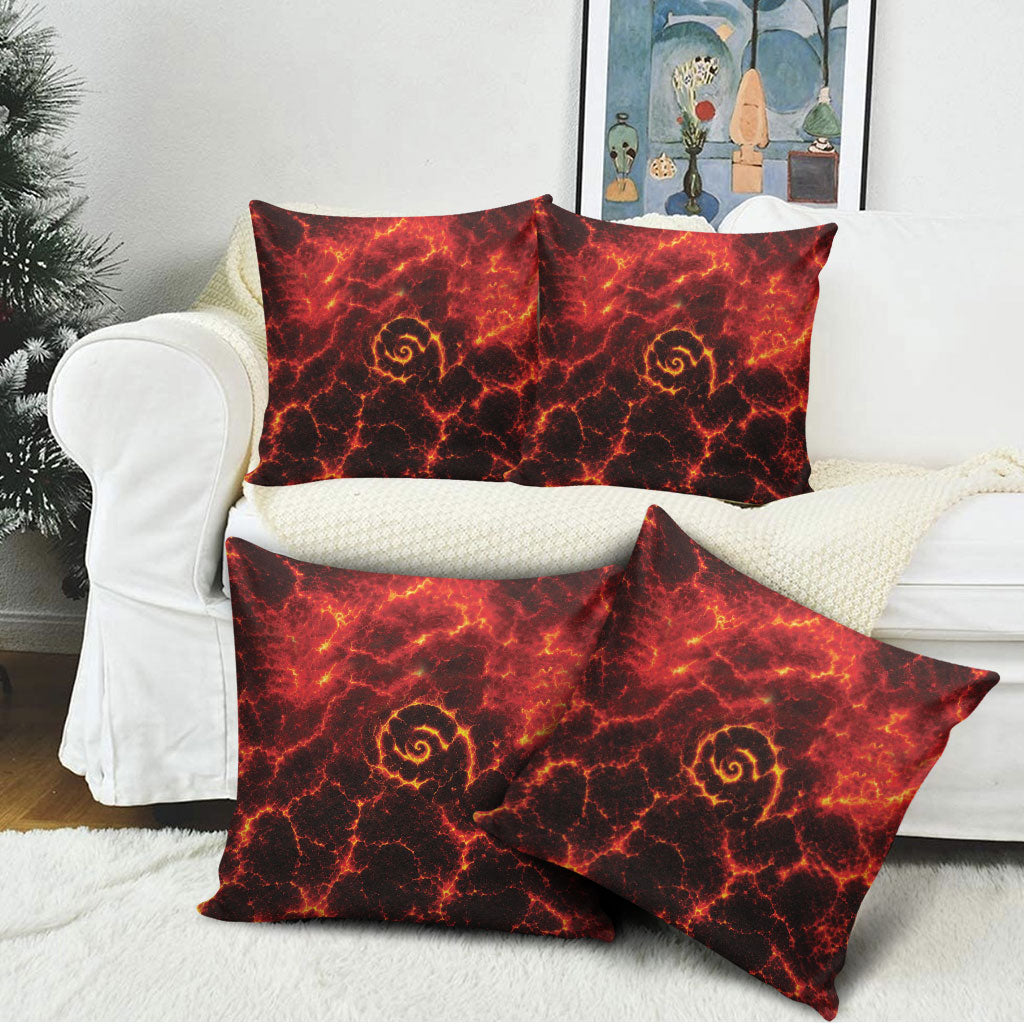 Lava Monster Costume Pillow Cover Fiery Lava Spiral
