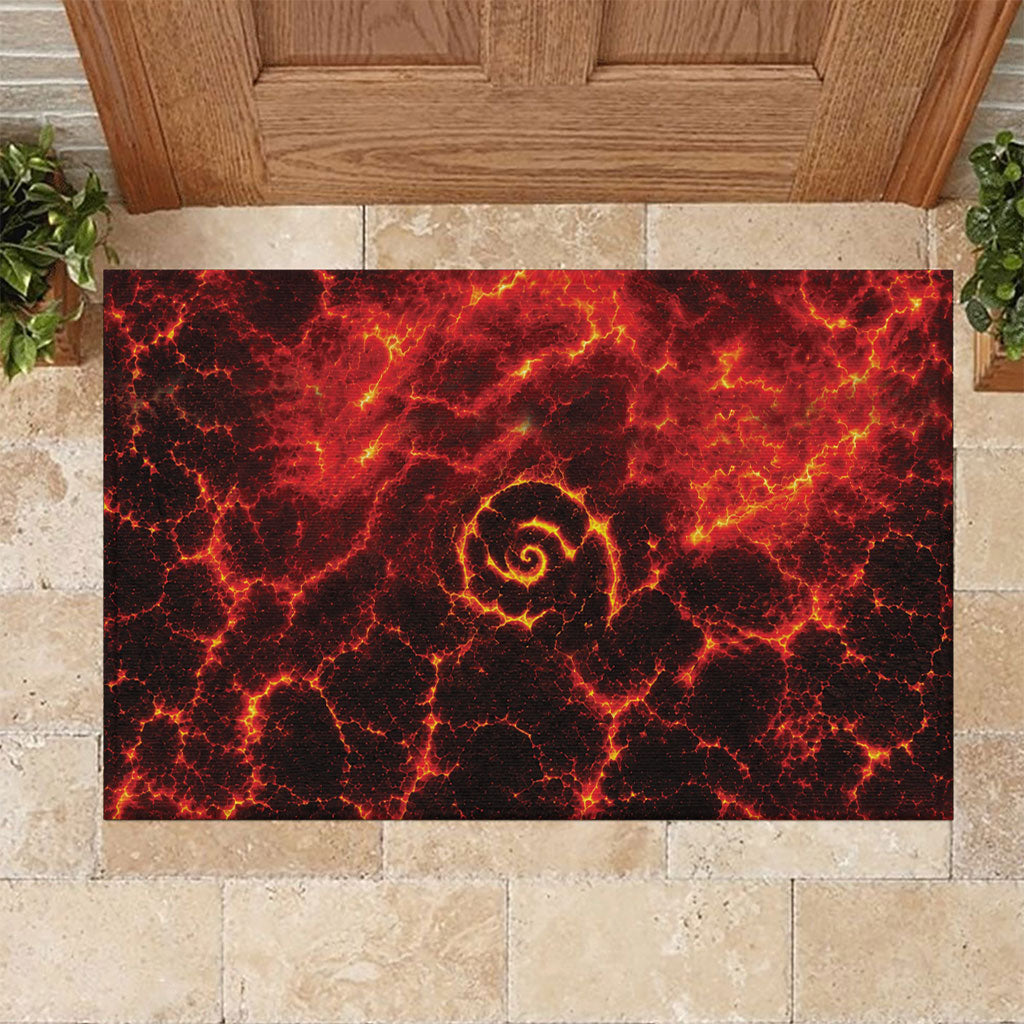 Lava Monster Costume Rubber Doormat Fiery Lava Spiral