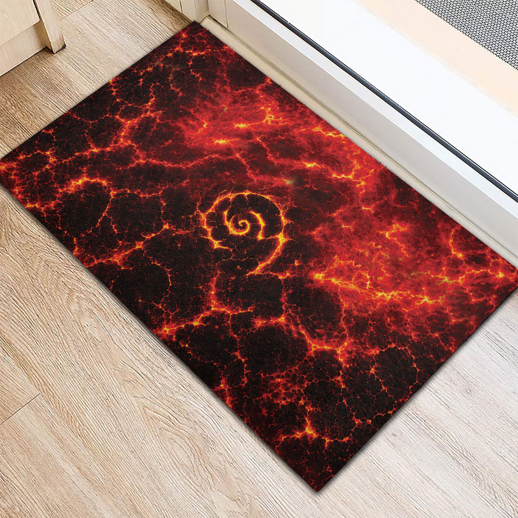 Lava Monster Costume Rubber Doormat Fiery Lava Spiral