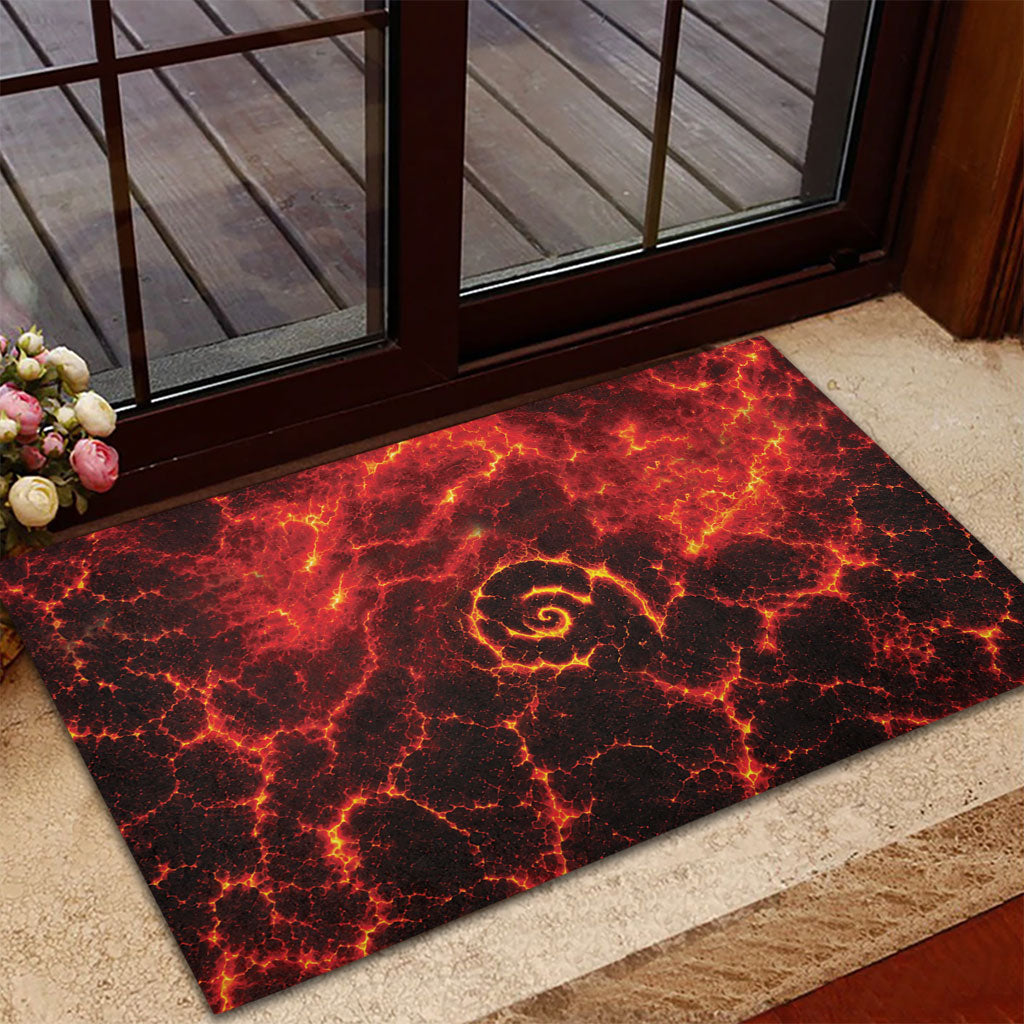 Lava Monster Costume Rubber Doormat Fiery Lava Spiral