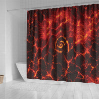 Lava Monster Costume Shower Curtain Fiery Lava Spiral