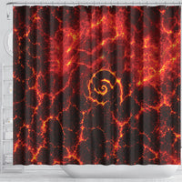 Lava Monster Costume Shower Curtain Fiery Lava Spiral