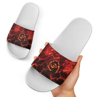 Lava Monster Costume Slide Sandals Fiery Lava Spiral