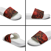 Lava Monster Costume Slide Sandals Fiery Lava Spiral