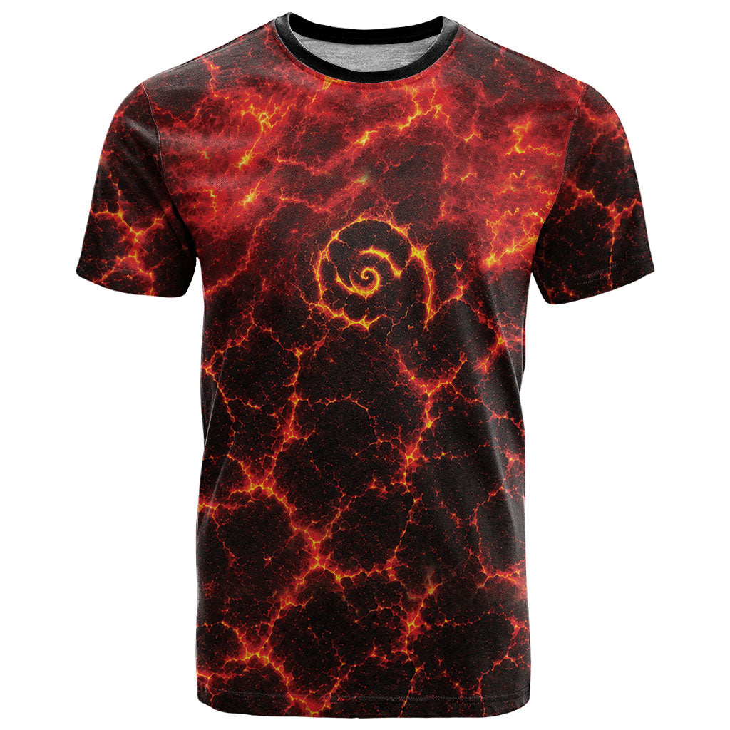 Lava Monster Costume T Shirt Fiery Lava Spiral