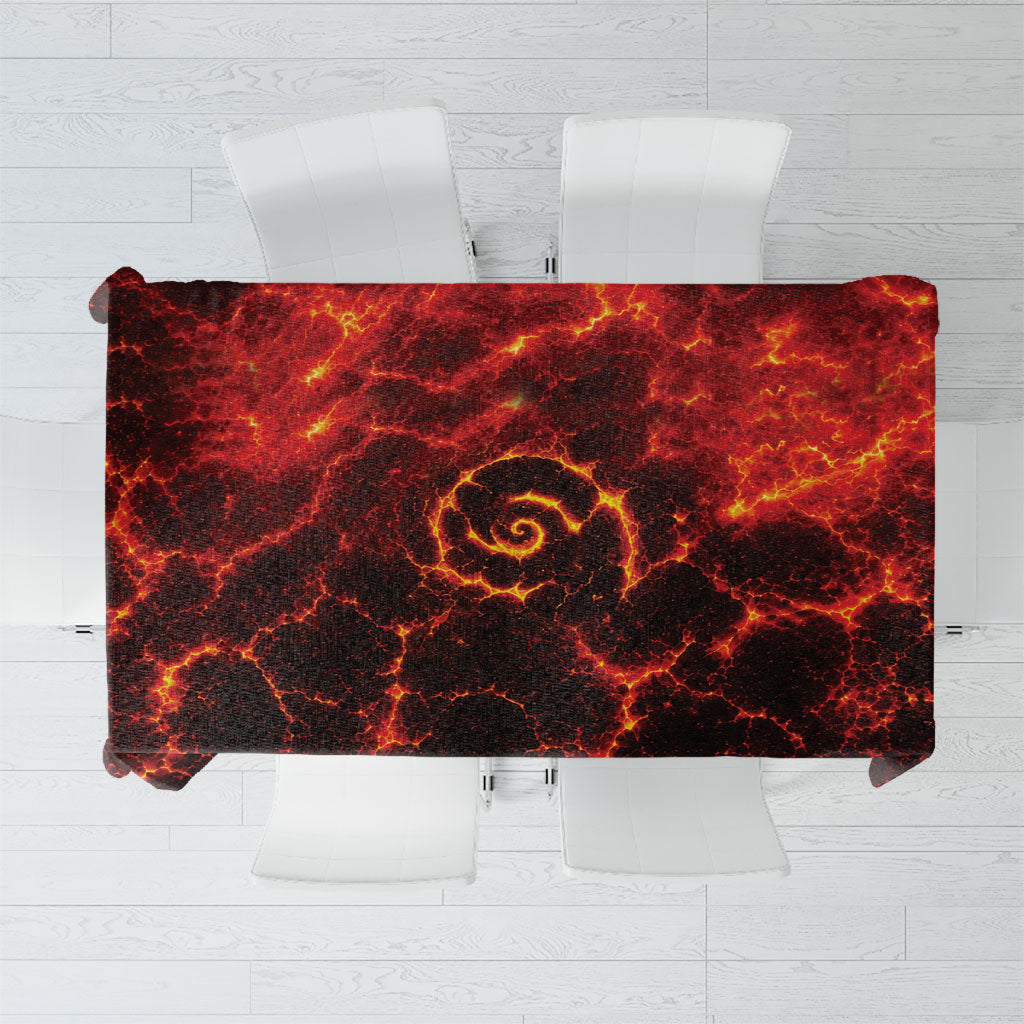 Lava Monster Costume Tablecloth Fiery Lava Spiral