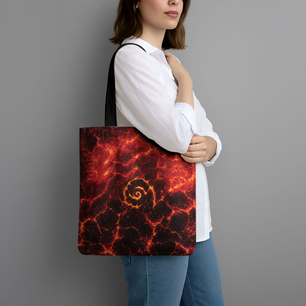 Lava Monster Costume Tote Bag Fiery Lava Spiral