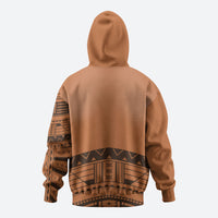 Polynesian Chief Inspired Costume Hoodie Tribal Pattern With Tooth Necklace