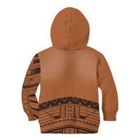 Polynesian Chief Inspired Costume Kid Hoodie Tribal Pattern With Tooth Necklace