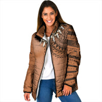 Polynesian Chief Inspired Costume Padded Jacket Tribal Pattern With Tooth Necklace