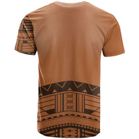 Polynesian Chief Inspired Costume T Shirt Tribal Pattern With Tooth Necklace