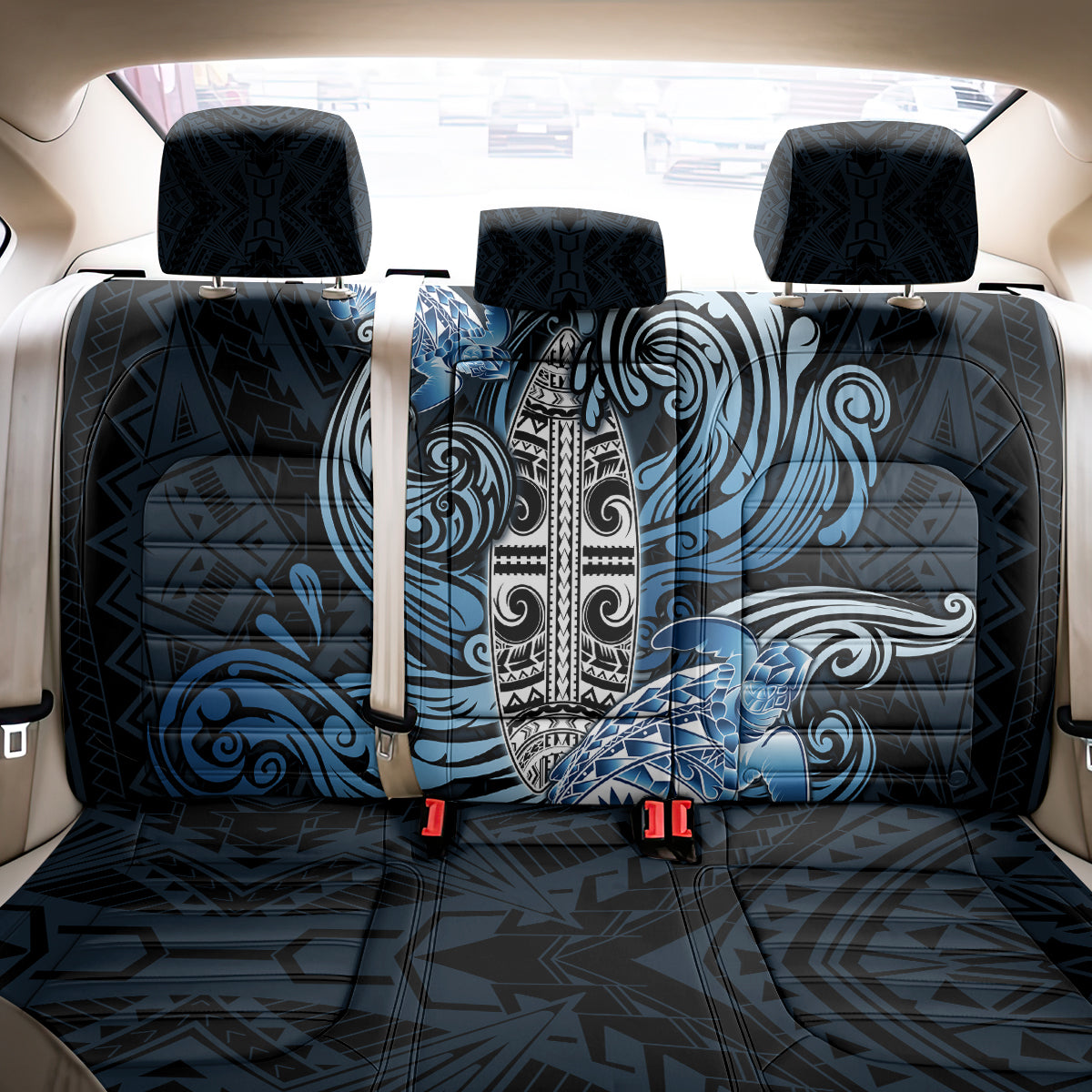 Polynesia Go Surfing Back Car Seat Cover The Pacific Wave Of Water