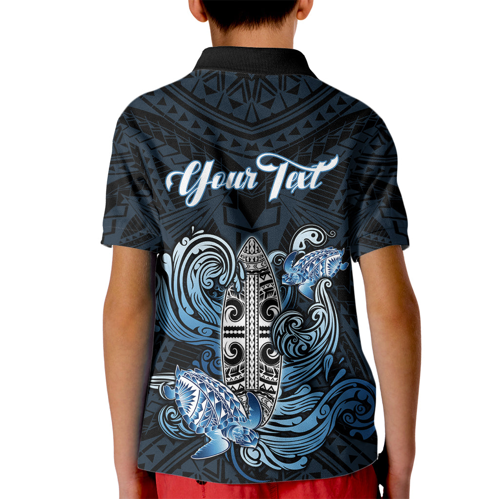 Personalised Polynesia Go Surfing Kid Polo Shirt The Pacific Wave Of Water LT05 - Polynesian Pride
