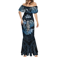 Personalised Polynesia Go Surfing Mermaid Dress The Pacific Wave Of Water LT05 - Polynesian Pride