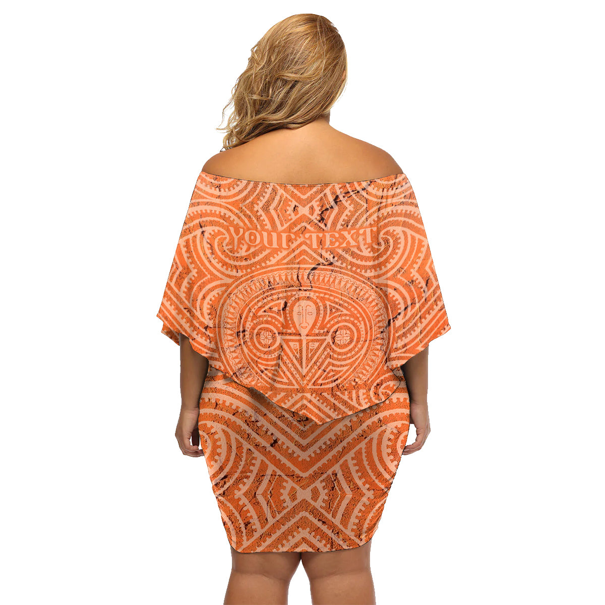Personalised Lapita Culture Family Matching Off Shoulder Short Dress and Hawaiian Shirt Iconic Double Face Pattern LT05 - Polynesian Pride