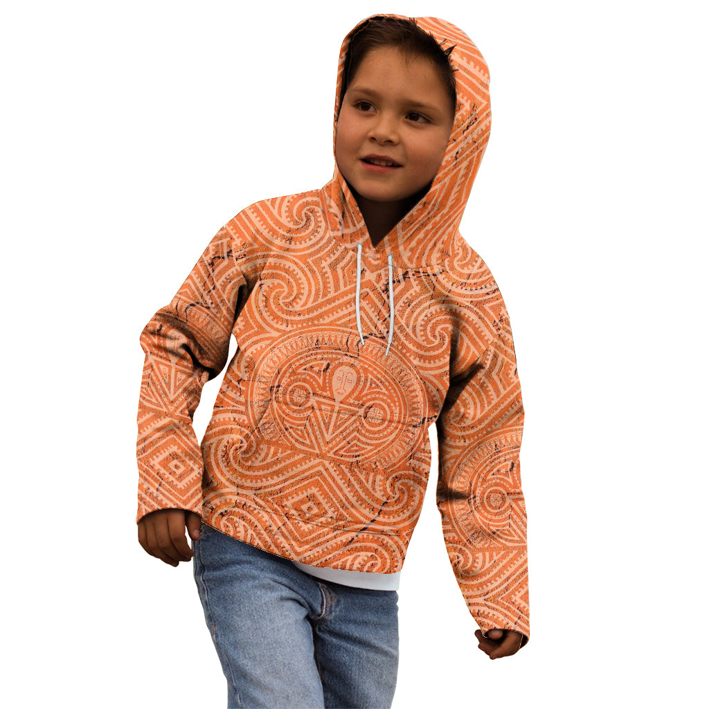 Personalised Lapita Culture Kid Hoodie Iconic Double Face Pattern LT05 - Polynesian Pride