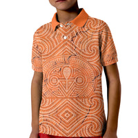 Personalised Lapita Culture Kid Polo Shirt Iconic Double Face Pattern LT05 Kid Brown - Polynesian Pride