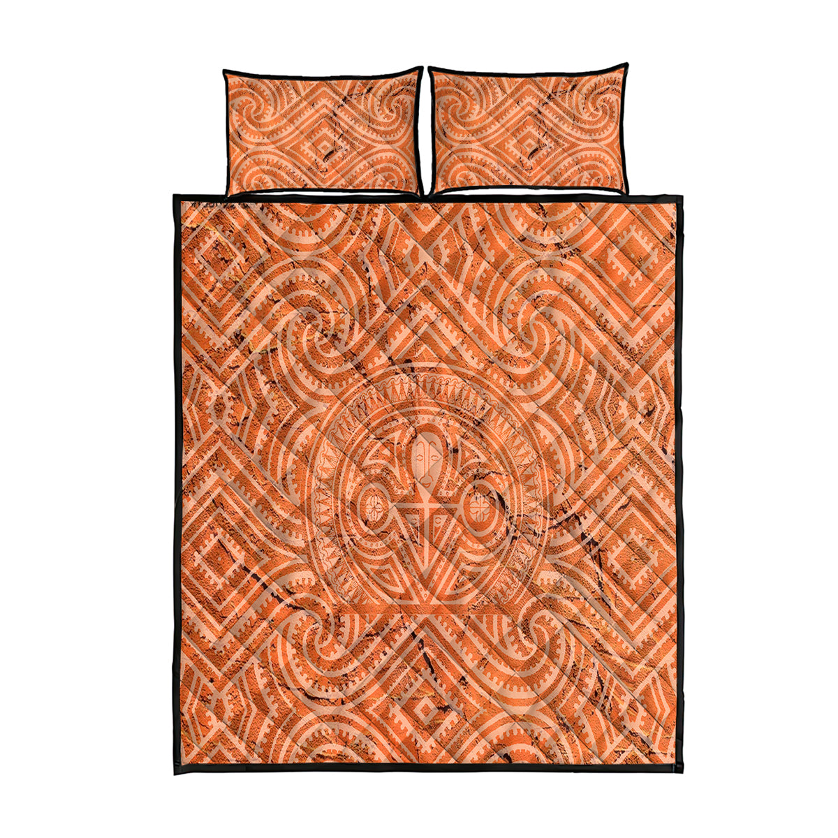 Lapita Culture Quilt Bed Set Iconic Double Face Pattern LT05 Brown - Polynesian Pride