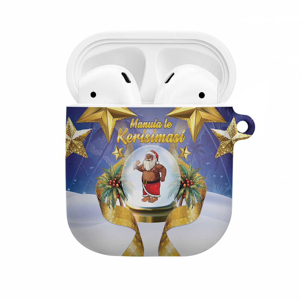 Samoa Christmas AirPods Case Snow Globe With Samoan Santa - Polynesian Pride