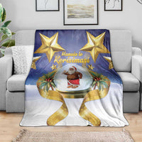 Samoa Christmas Blanket Snow Globe With Samoan Santa - Polynesian Pride