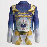 Samoa Christmas Blazer Snow Globe With Samoan Santa - Polynesian Pride