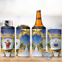 Samoa Christmas 4 in 1 Can Cooler Tumbler Snow Globe With Samoan Santa - Polynesian Pride