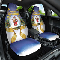 Samoa Christmas Car Seat Cover Snow Globe With Samoan Santa - Polynesian Pride