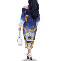 Samoa Christmas Family Matching Off The Shoulder Long Sleeve Dress and Hawaiian Shirt Snow Globe With Samoan Santa - Polynesian Pride