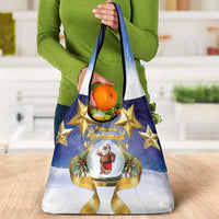 Samoa Christmas Grocery Bag Snow Globe With Samoan Santa - Polynesian Pride