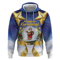 Samoa Christmas Hoodie Snow Globe With Samoan Santa - Polynesian Pride