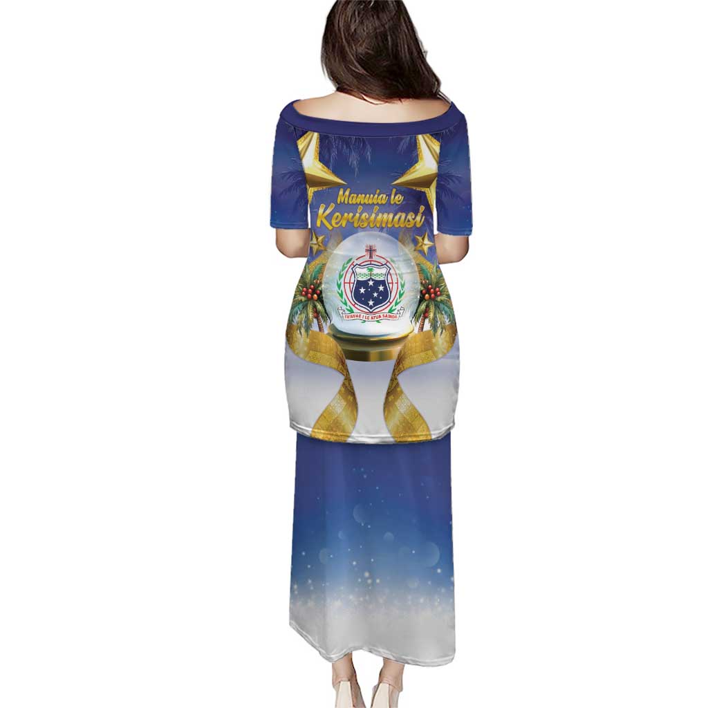 Samoa Christmas Puletasi Snow Globe With Samoan Santa - Polynesian Pride