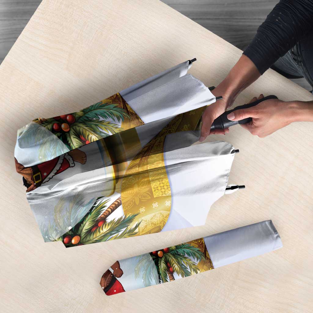 Samoa Christmas Umbrella Snow Globe With Samoan Santa - Polynesian Pride