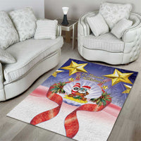American Samoa Christmas Area Rug Seashell Santa Beach Vibes - Polynesian Pride