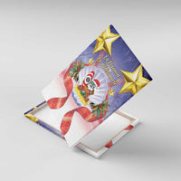 American Samoa Christmas Canvas Wall Art Seashell Santa Beach Vibes - Polynesian Pride