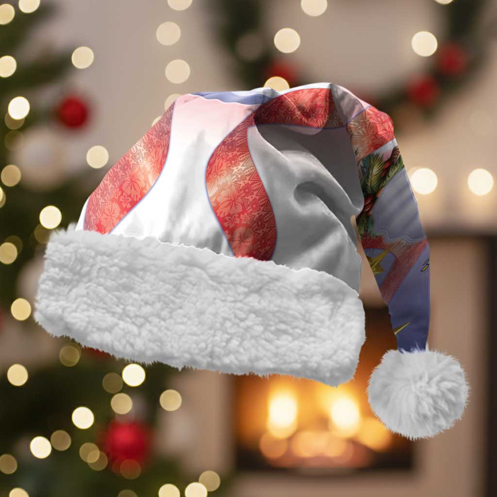 American Samoa Christmas Santa Hat Seashell Santa Beach Vibes - Polynesian Pride