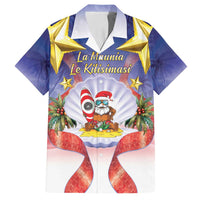 American Samoa Christmas Family Matching Tank Maxi Dress and Hawaiian Shirt Seashell Santa Beach Vibes - Polynesian Pride