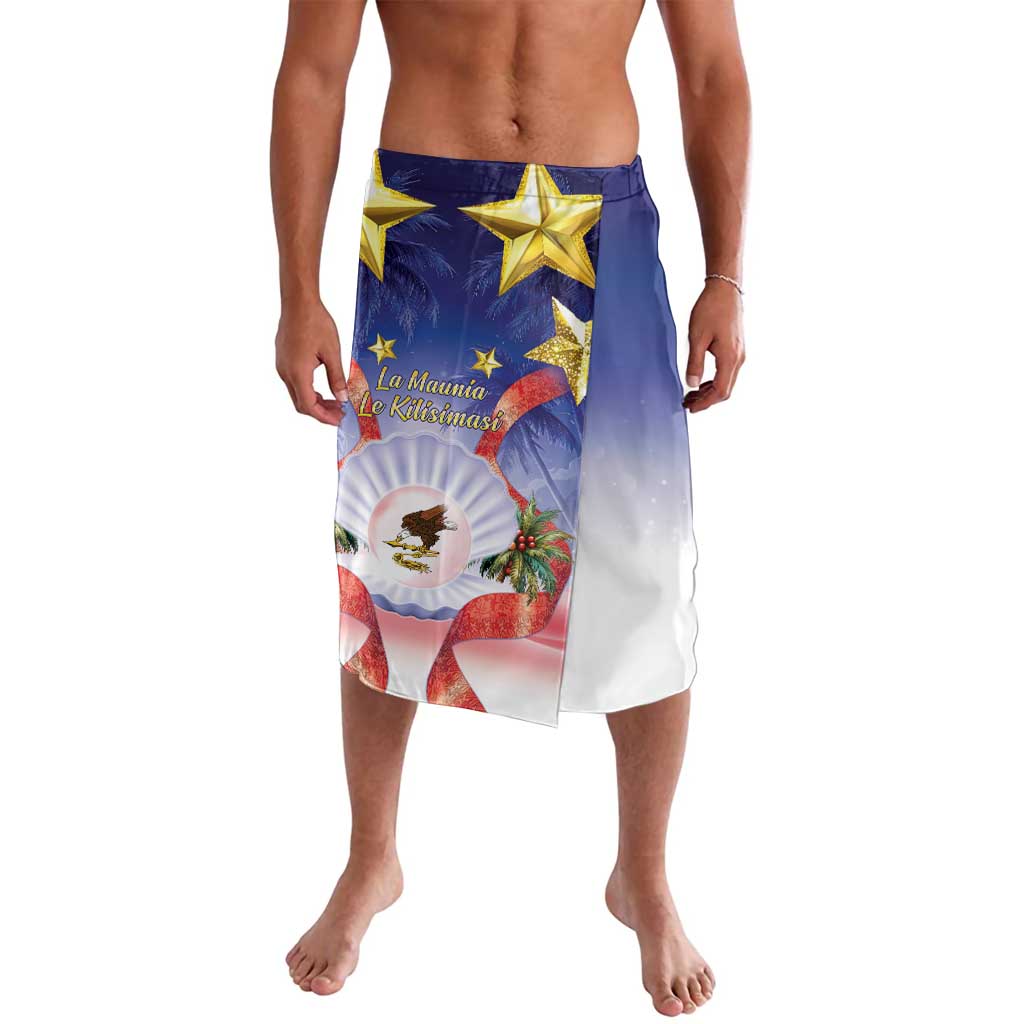 American Samoa Christmas Lavalava Seashell Santa Beach Vibes - Polynesian Pride