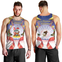 American Samoa Christmas Men Tank Top Seashell Santa Beach Vibes - Polynesian Pride