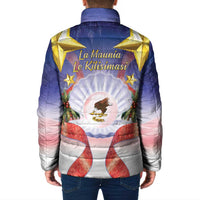 American Samoa Christmas Padded Jacket Seashell Santa Beach Vibes - Polynesian Pride